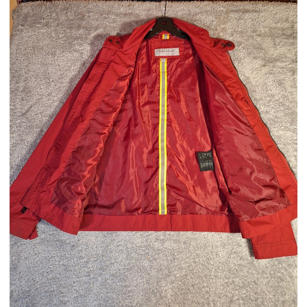 Marc New York Andrew Marc Red Full Zip Snap Field Jacket Mens L Utility Spring - Picture 5 of 15